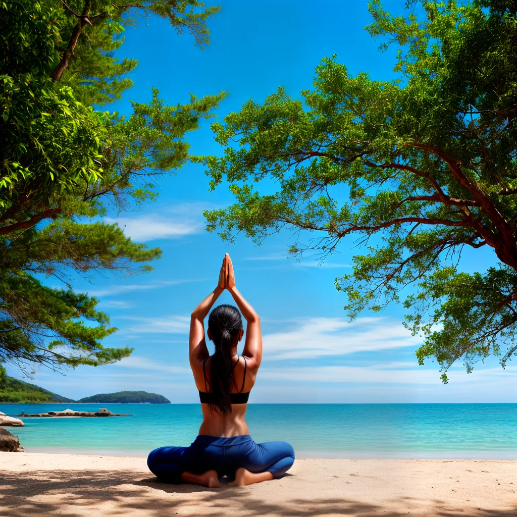 yoga praia amanhecer ayurveda