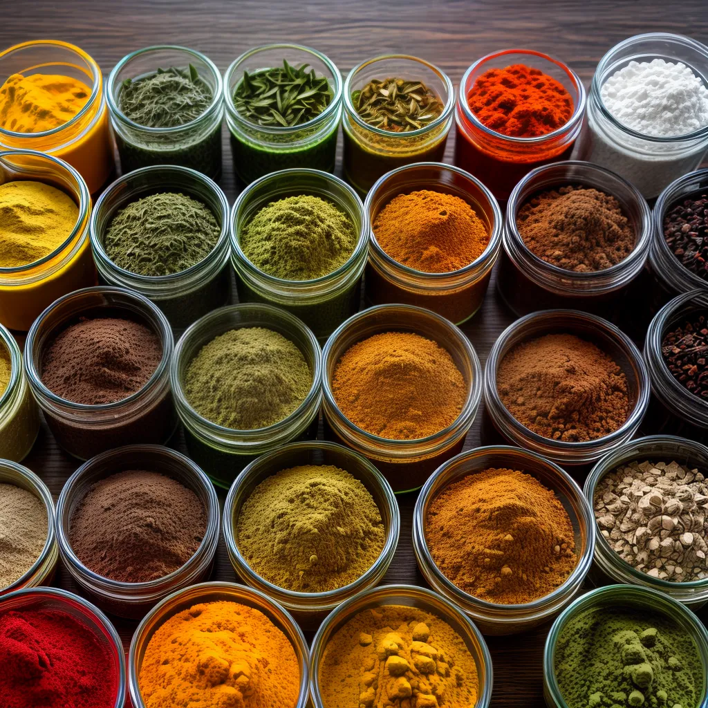 ervas ayurvedicas diversas jarras ervas ayurvedicas diversas jarras