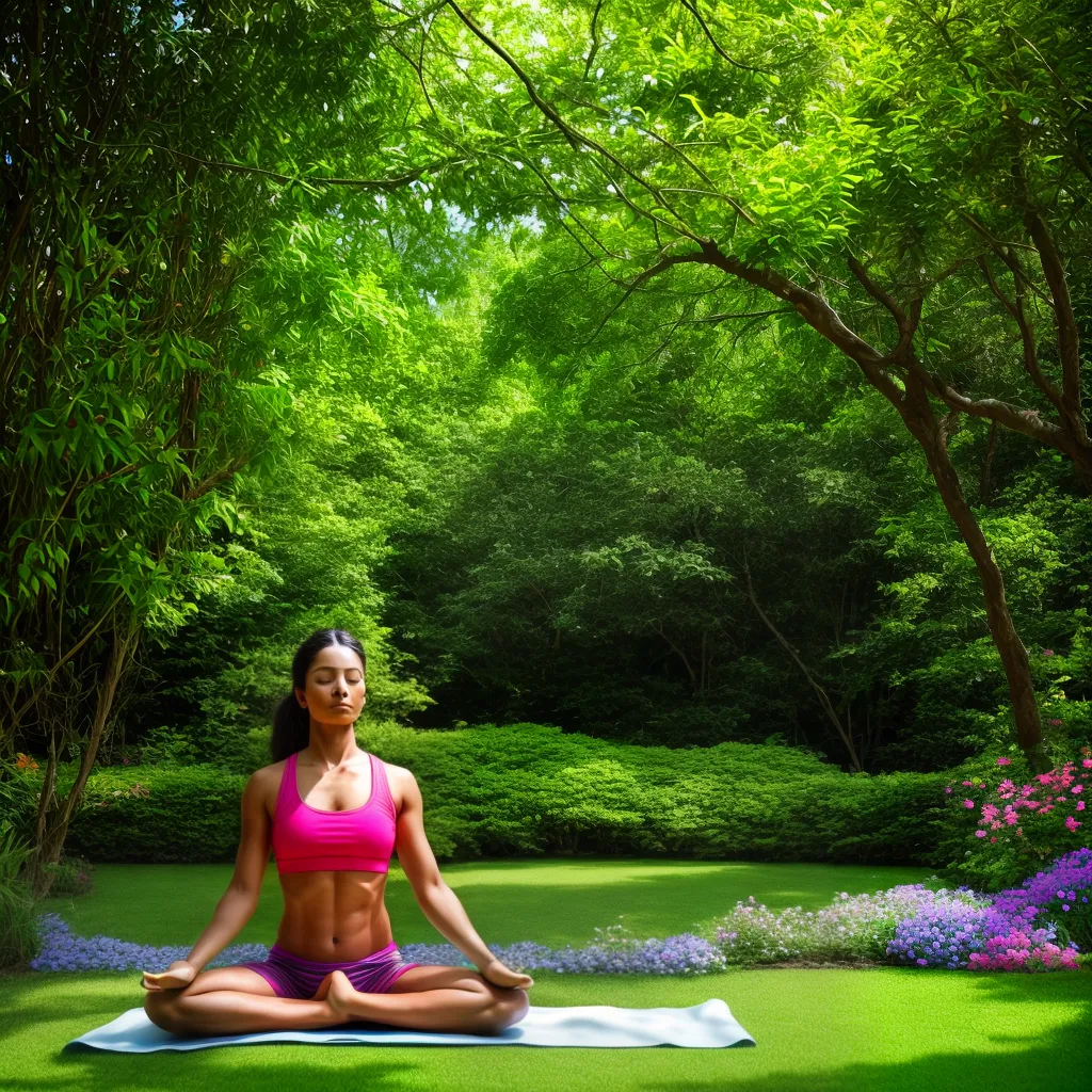 mulher yoga jardim verde fertilidade