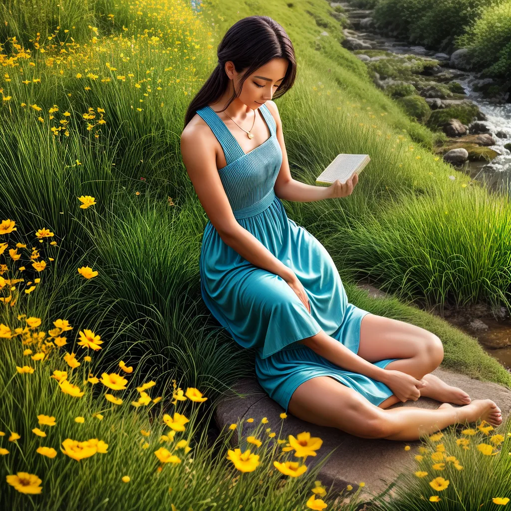 mulher serena meditacao natureza ayurveda mulher serena meditacao natureza ayurveda