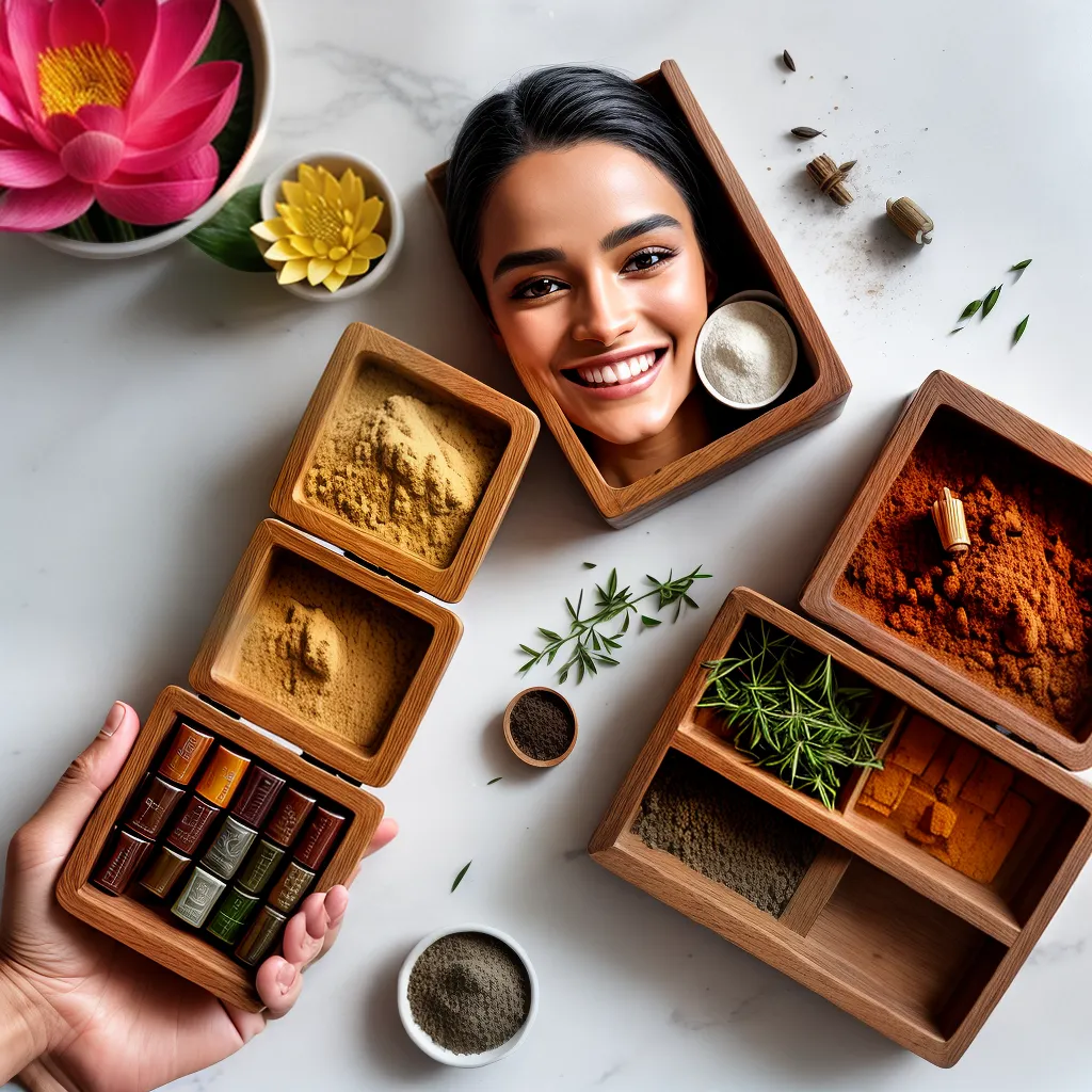 caixa ayurvedica sorriso saude lotus
