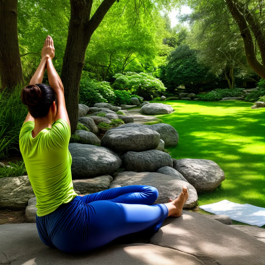 yoga jardim meditacao flores tranquilidade