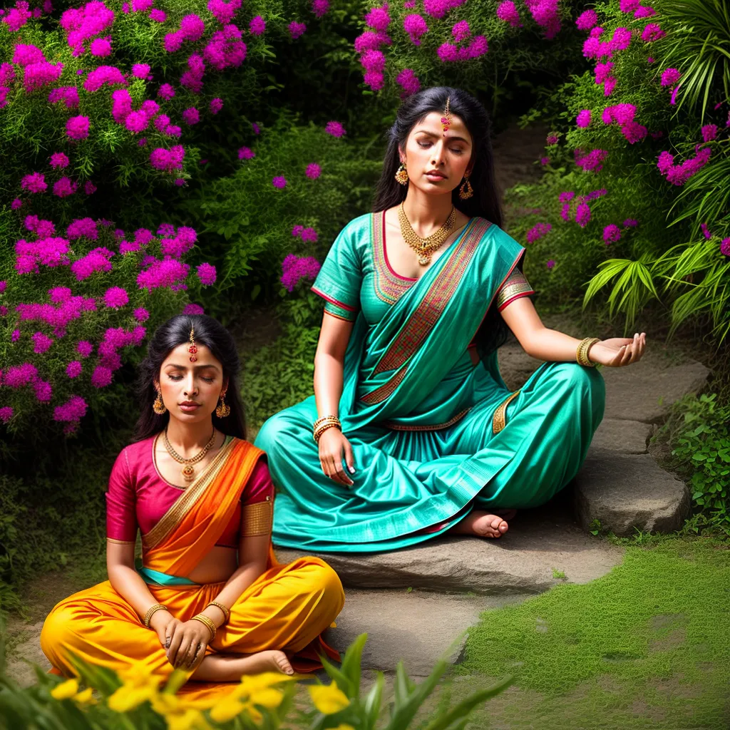 mulher ayurveda meditacao natureza