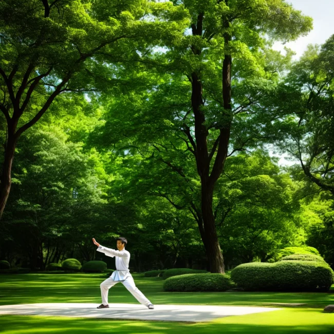 tai chi parque natureza serenidade