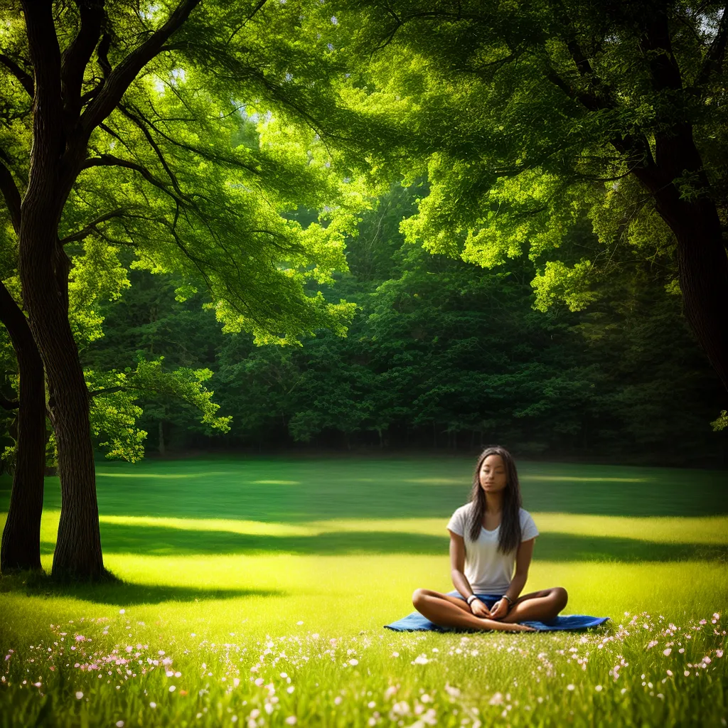 meditacao prado verde flores serenidade 2