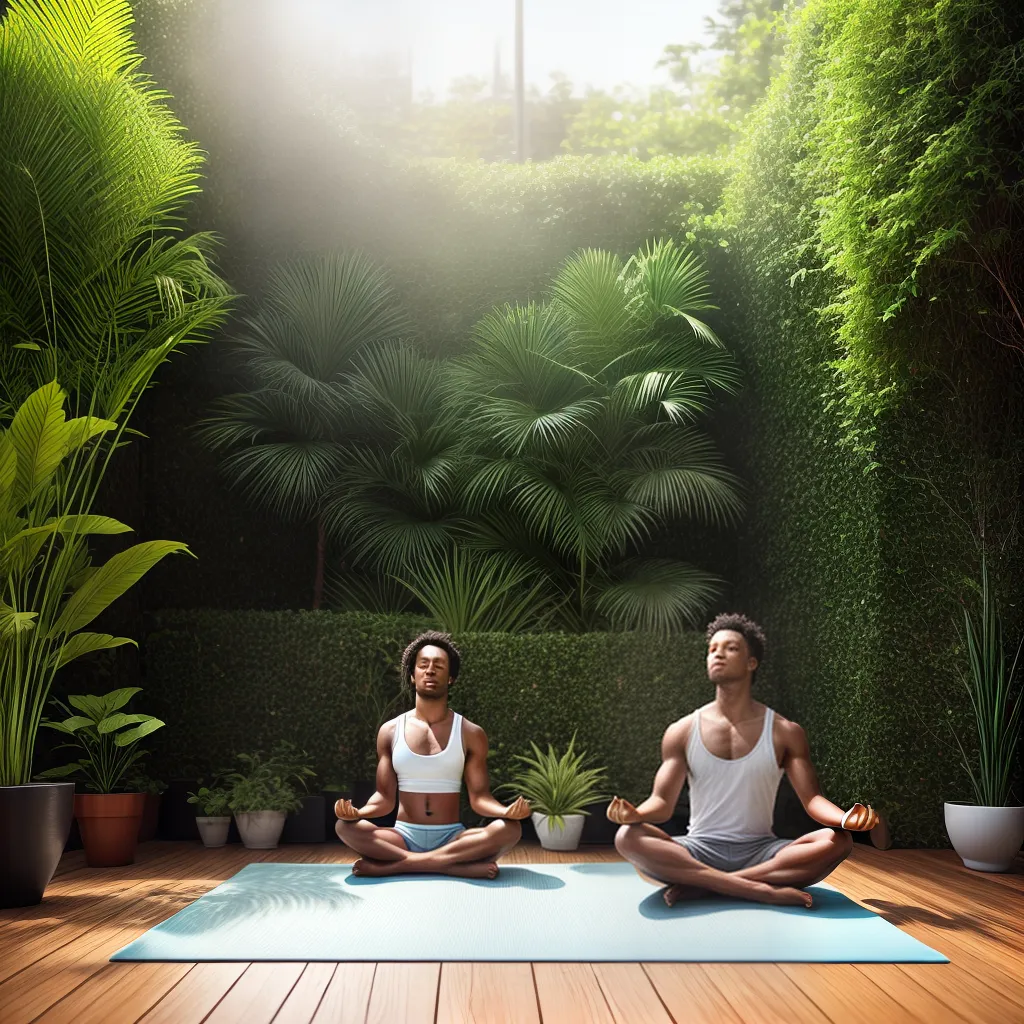 meditacao serenidade sol plantas