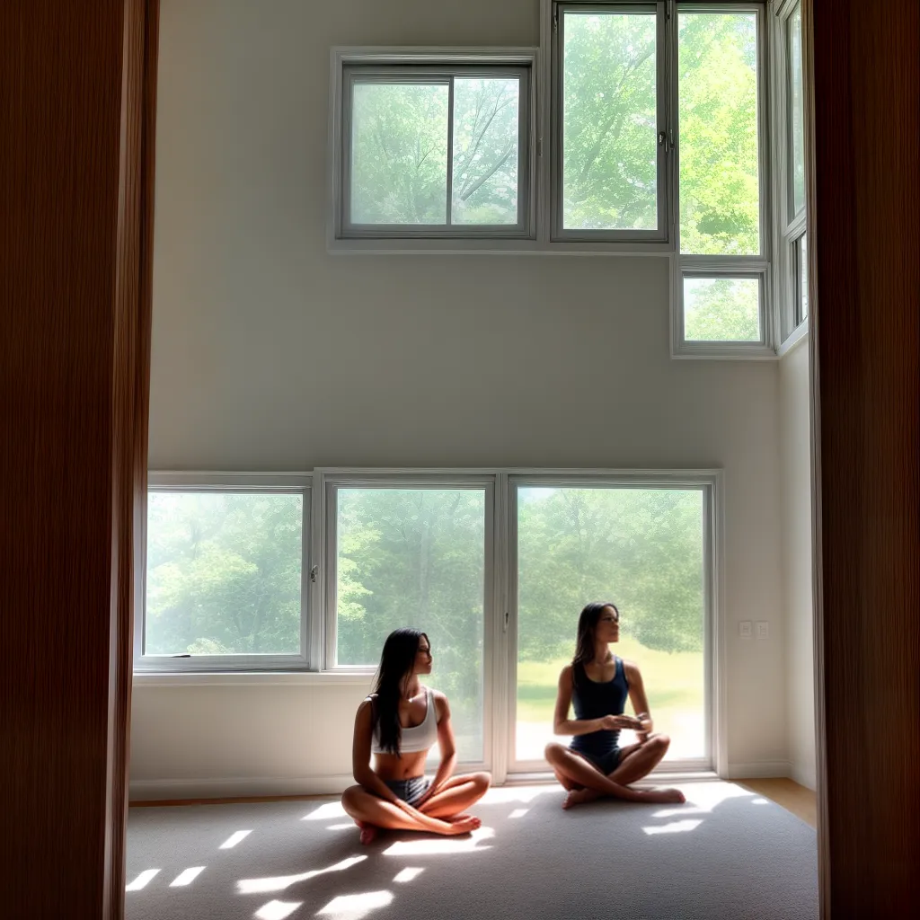 sala serena meditacao luz janela sala serena meditacao luz janela
