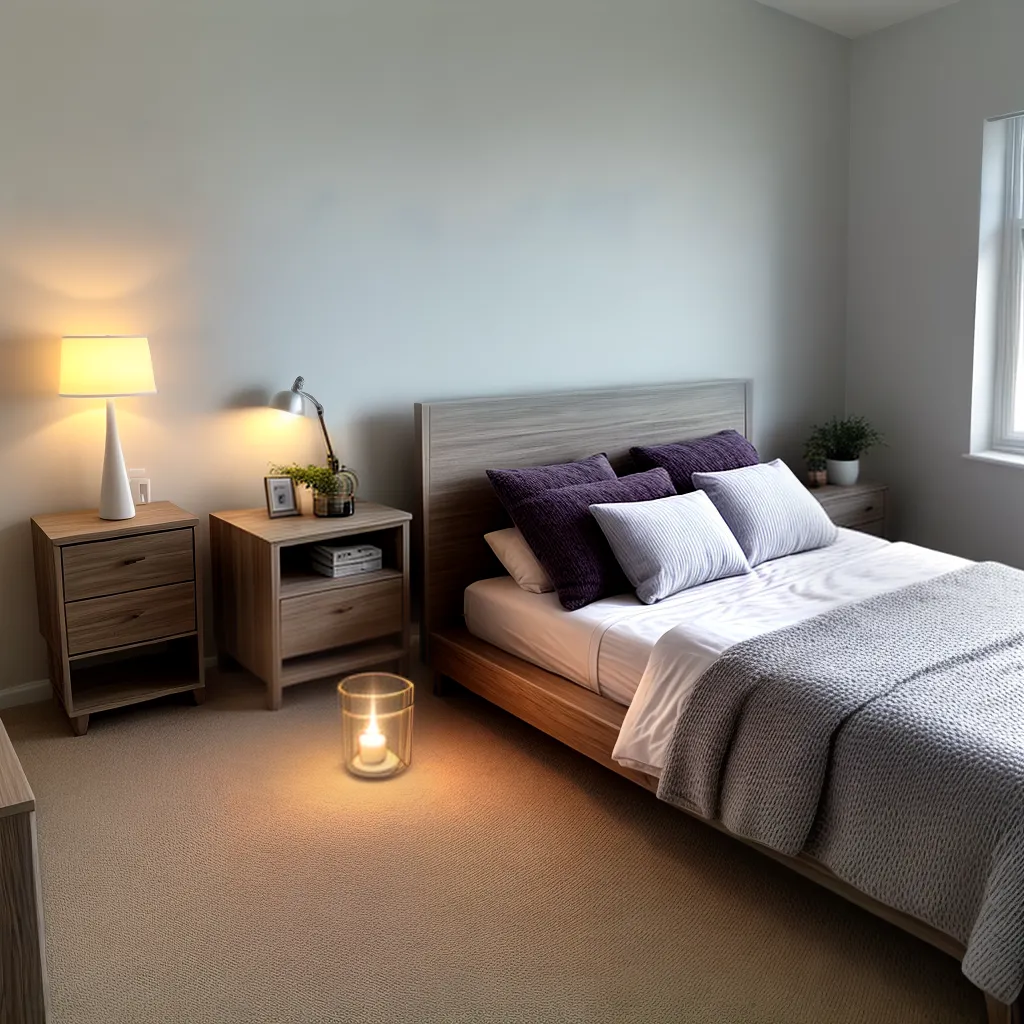 quarto sereno luzes cama