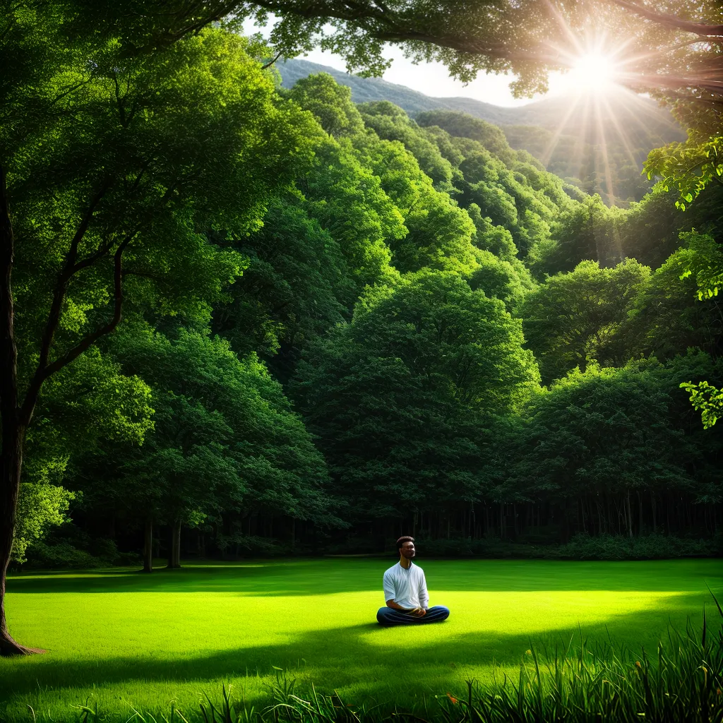 meditacao natureza luz serenidade