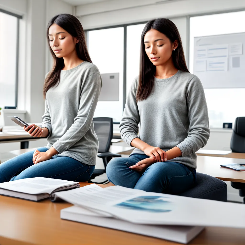 meditacao escritorio paz produtividade