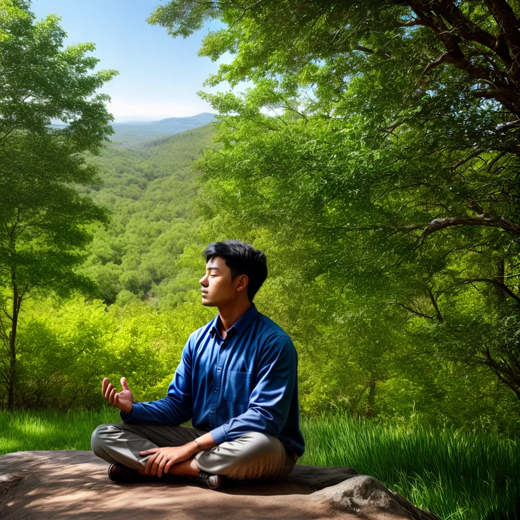 meditacao trabalho natureza serenidade