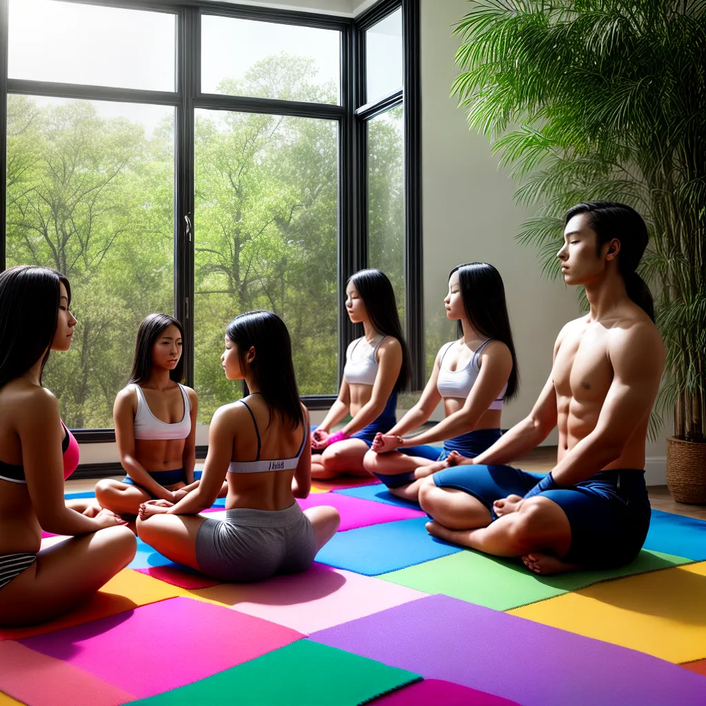 criancas meditacao sala ensolarada