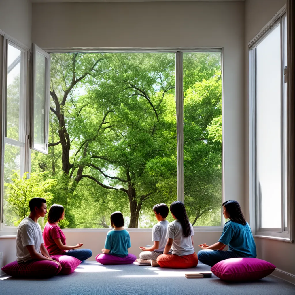 criancas meditacao sala aula serenidade