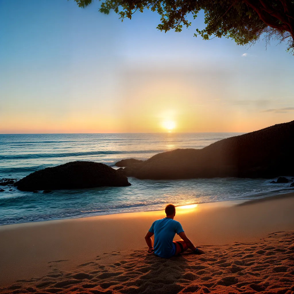praia amanhecer meditacao serenidade praia amanhecer meditacao serenidade