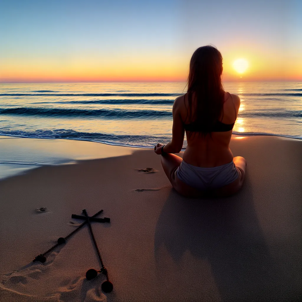 praia por do sol meditacao autoestima praia por do sol meditacao autoestima