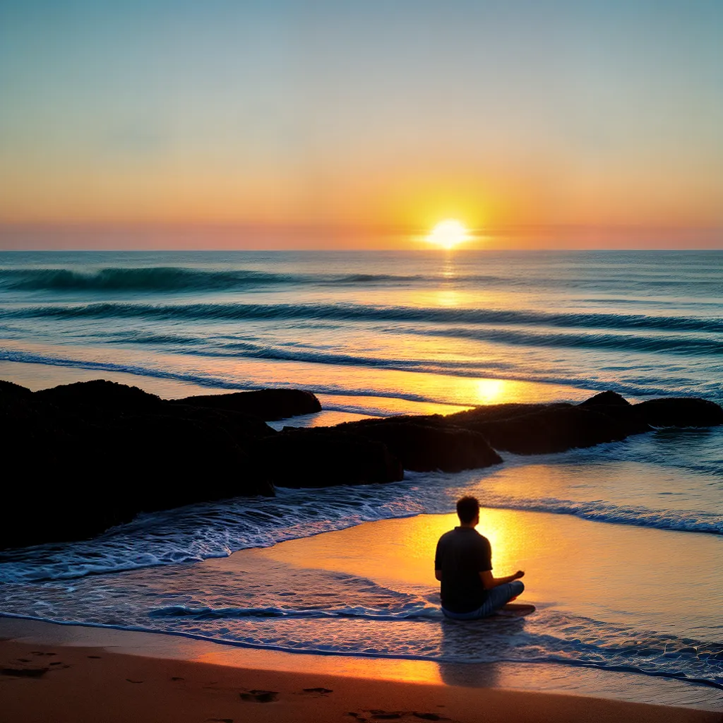 praia por do sol meditacao serenidade 4
