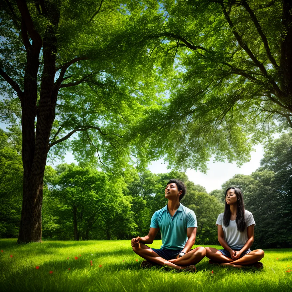 pessoa meditando prado natureza serenidade pessoa meditando prado natureza serenidade