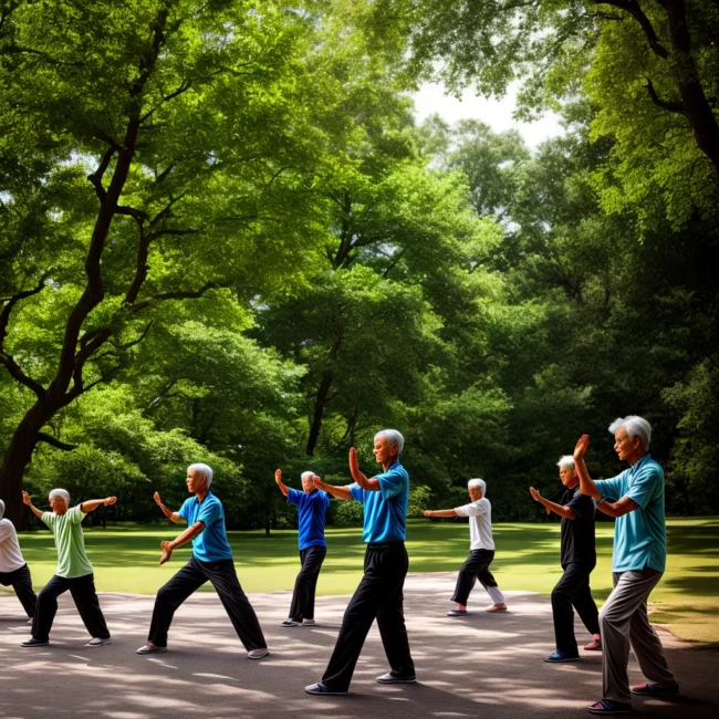 grupo idosos tai chi parque