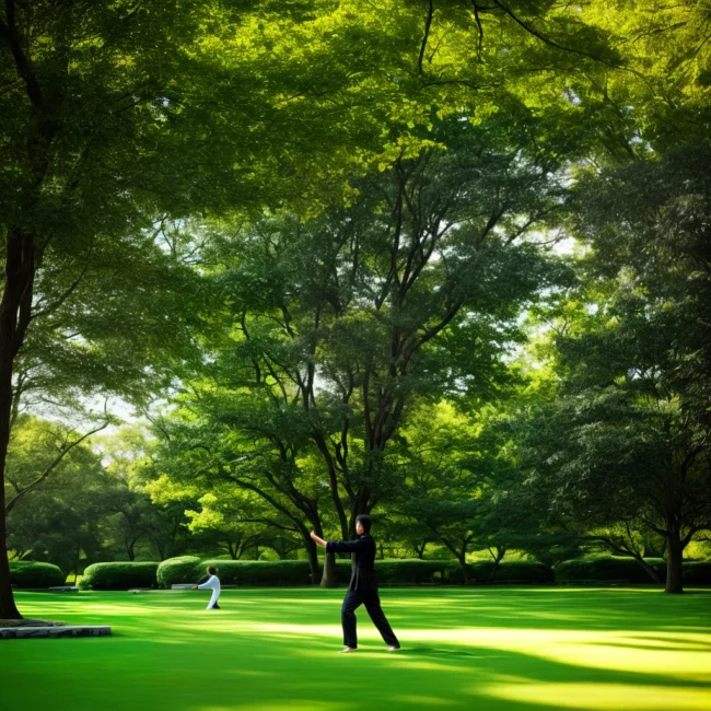 parque tai chi serenidade natureza