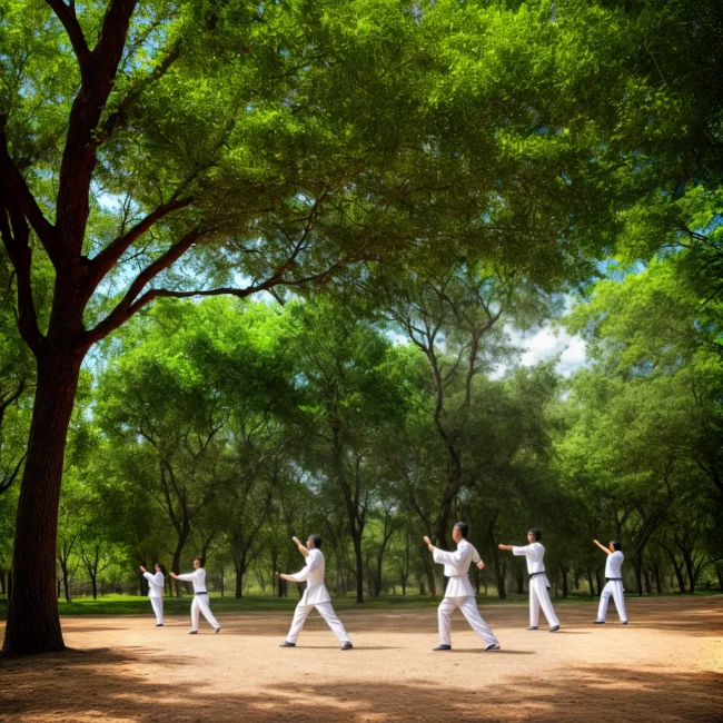 pratica tai chi parque sol