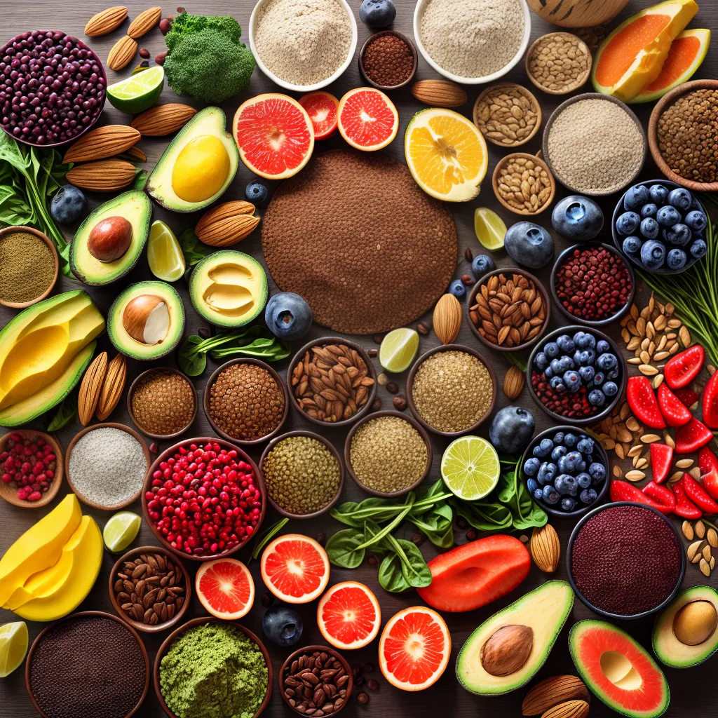 superfoods coloridos blueberries espinafre quinoa chia kale abacate