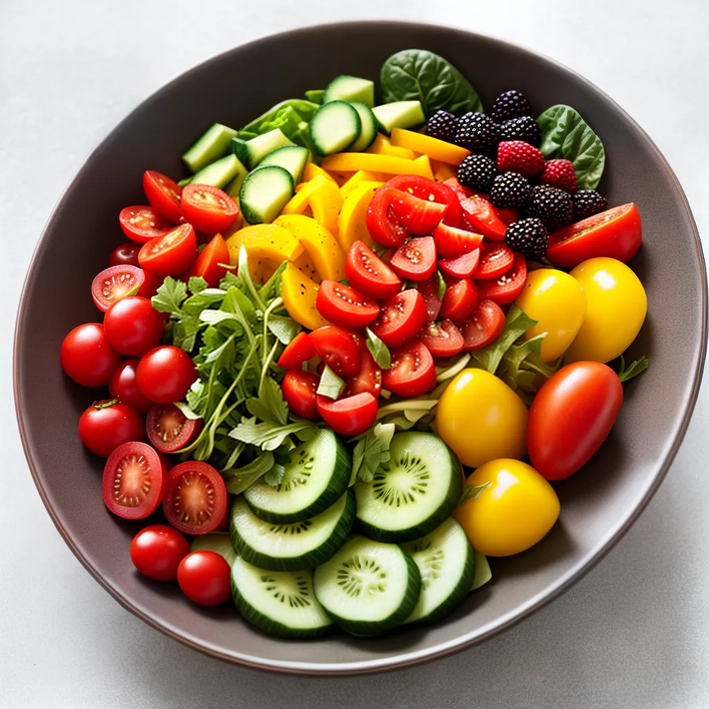 salada colorida vegetais frutas saudavel salada colorida vegetais frutas saudavel