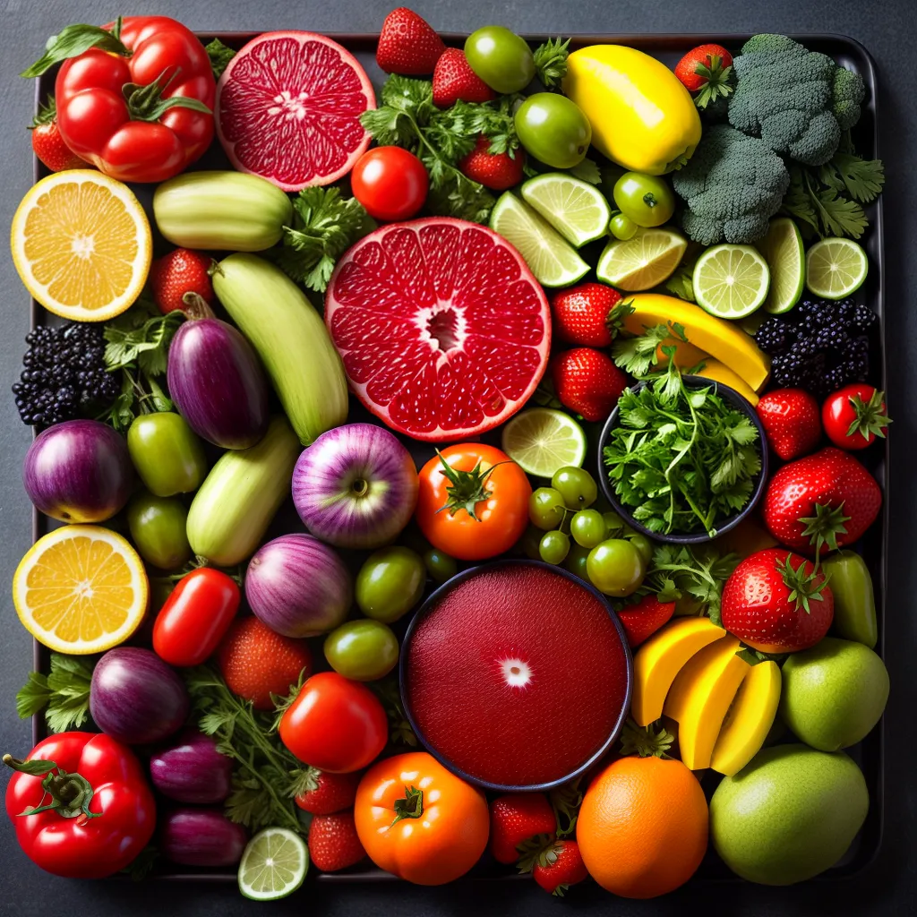 prato colorido frutas exoticas legumes prato colorido frutas exoticas legumes