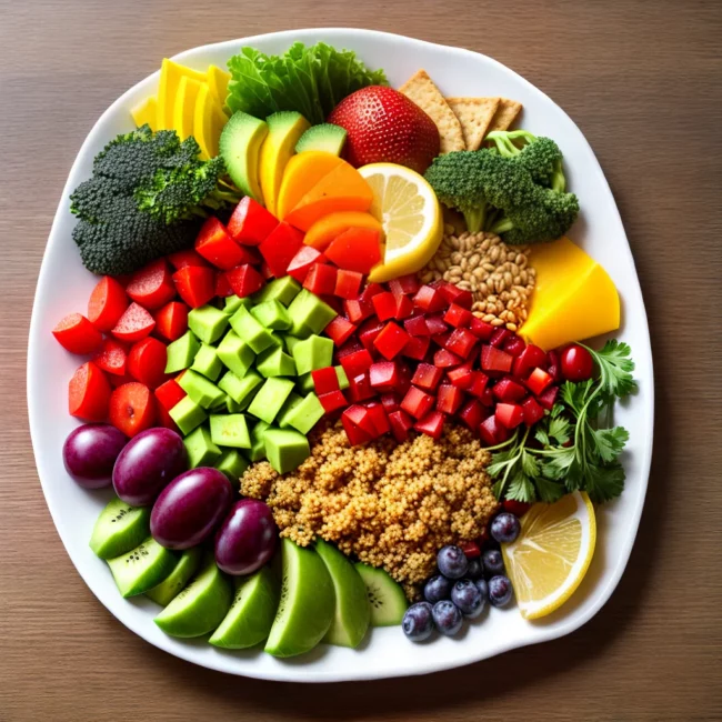 prato colorido nutritivo alimentacao saudavel