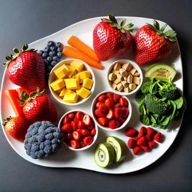 prato colorido frutas legumes criancas atividades
