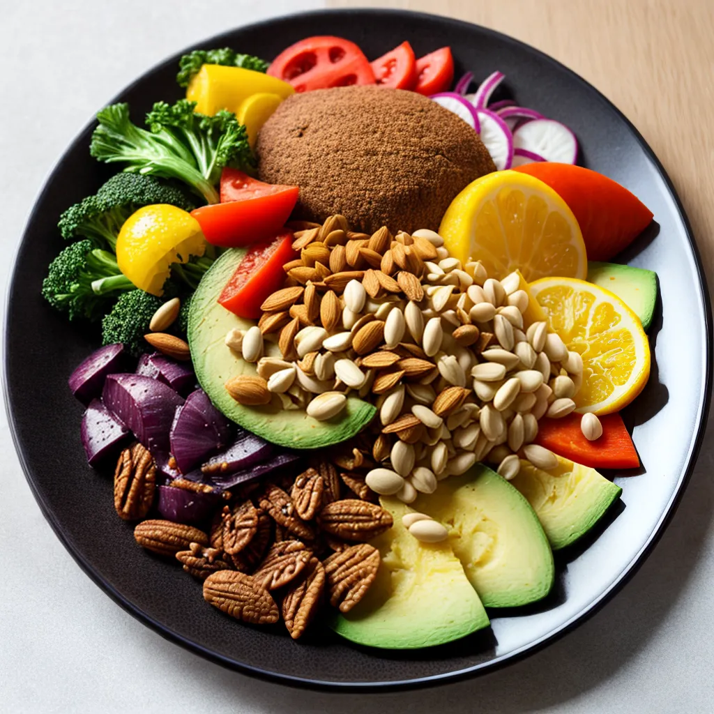 prato colorido alimentos baixo carboidrato