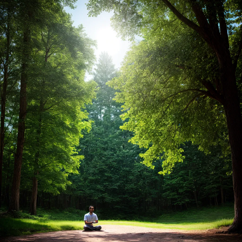 meditacao natureza sol intermitente