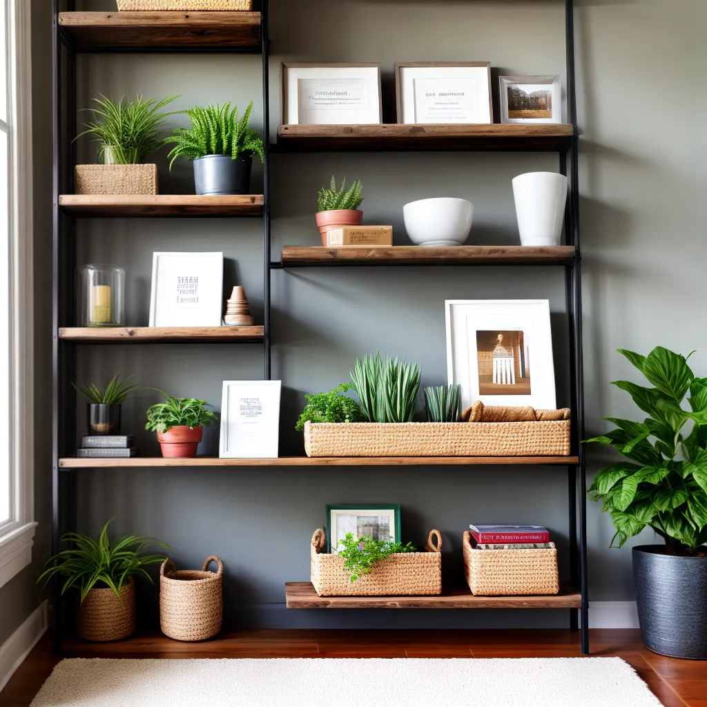 Ideias criativas para utilizar prateleiras na decoração da sala.
