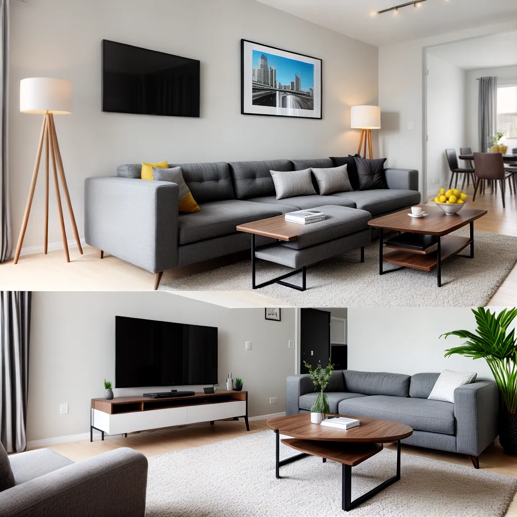 Sala Decoração de sala para solteiros: ideias elegantes e práticas.