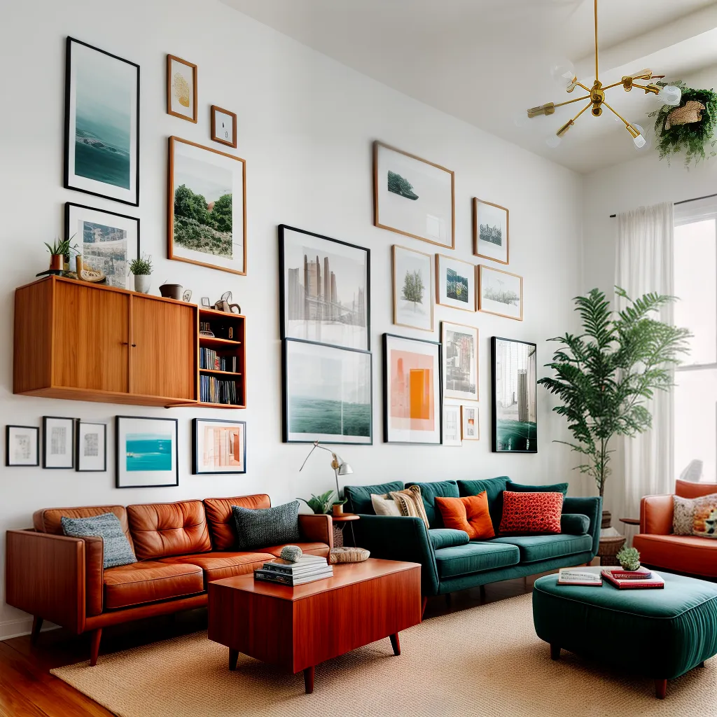 Dicas de decoração para uma sala de estar retrô.