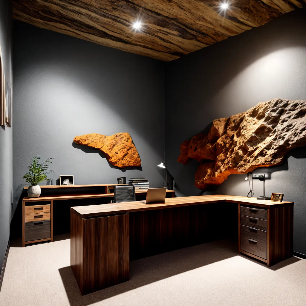Home Office com Toque de Arte Rupestre: Primitivismo em Casa!