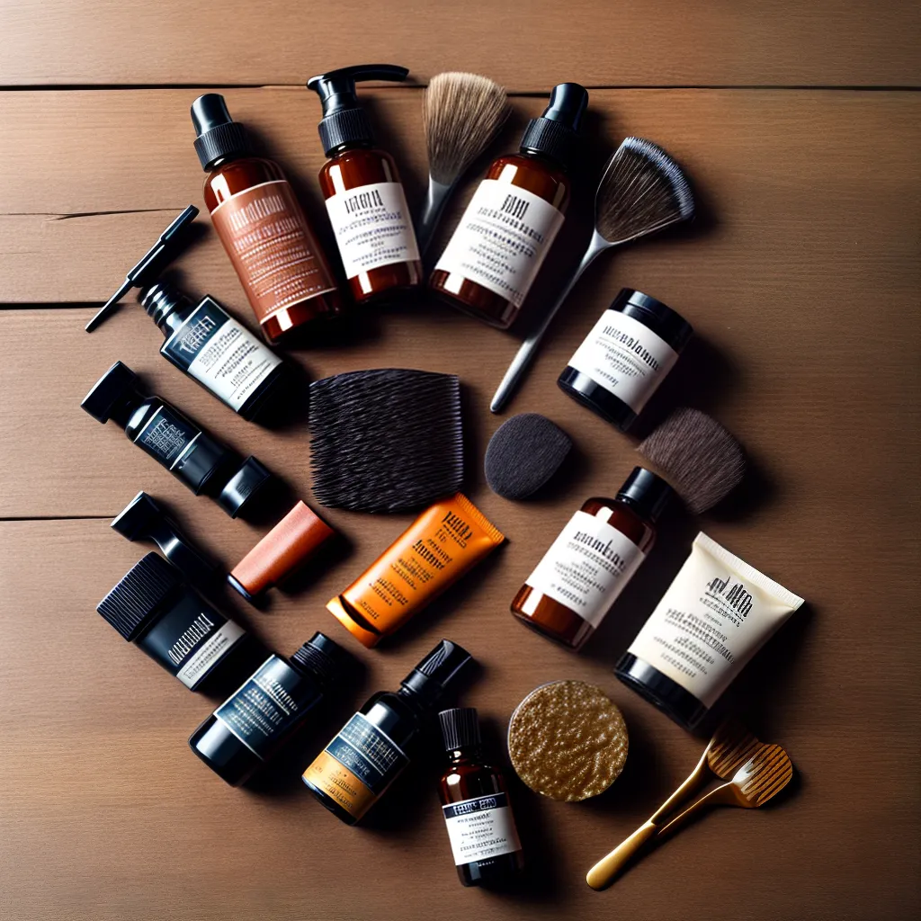 produtos barba maos madeira