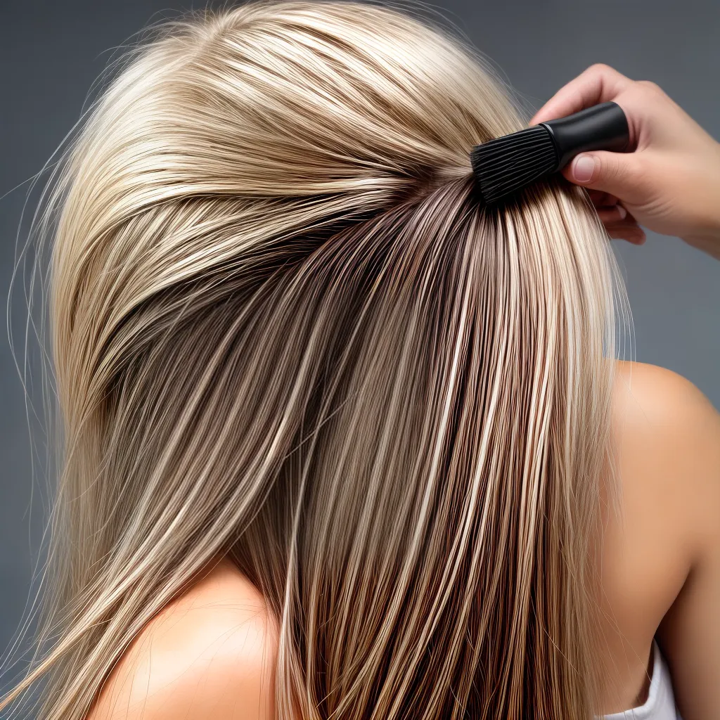 retoque raiz loira cabelo