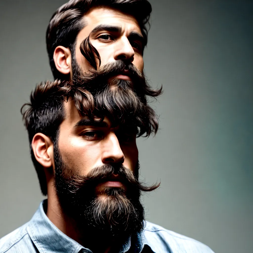 homem estiloso barba bigode tendencia