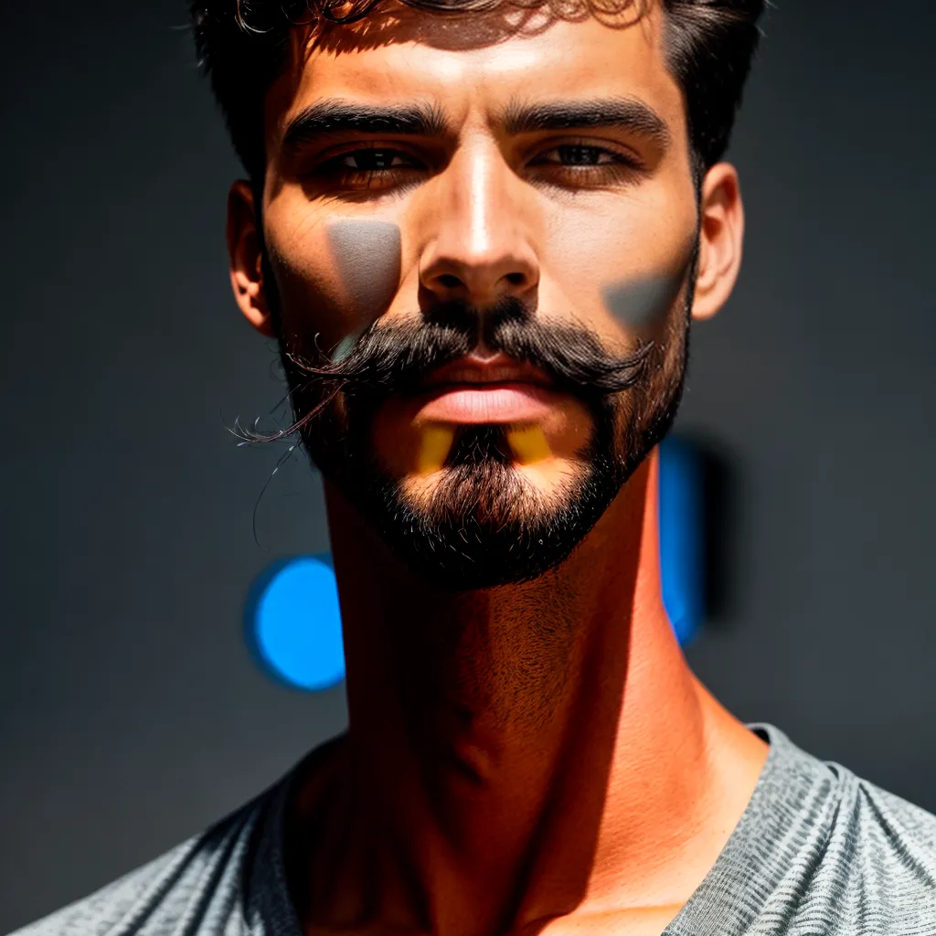 rosto homem bigode estiloso 3