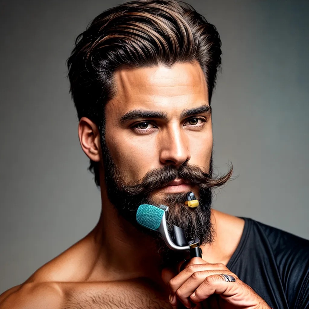 rosto homem bigode sofisticado 1