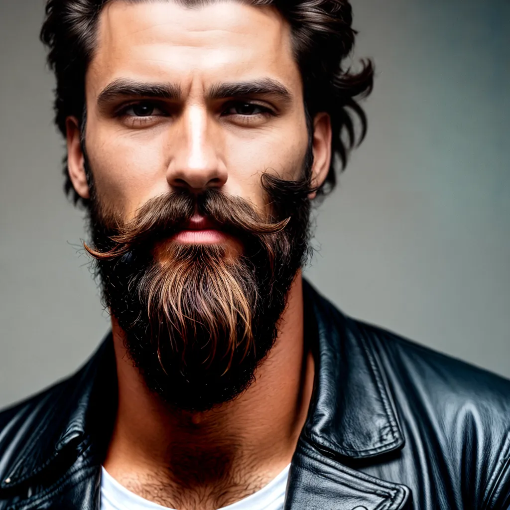 homem estiloso bigode curvado