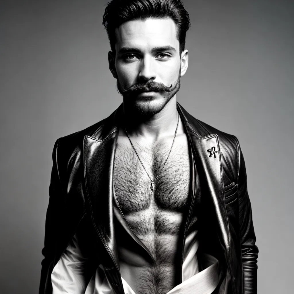 rosto homem bigode estiloso tendencia