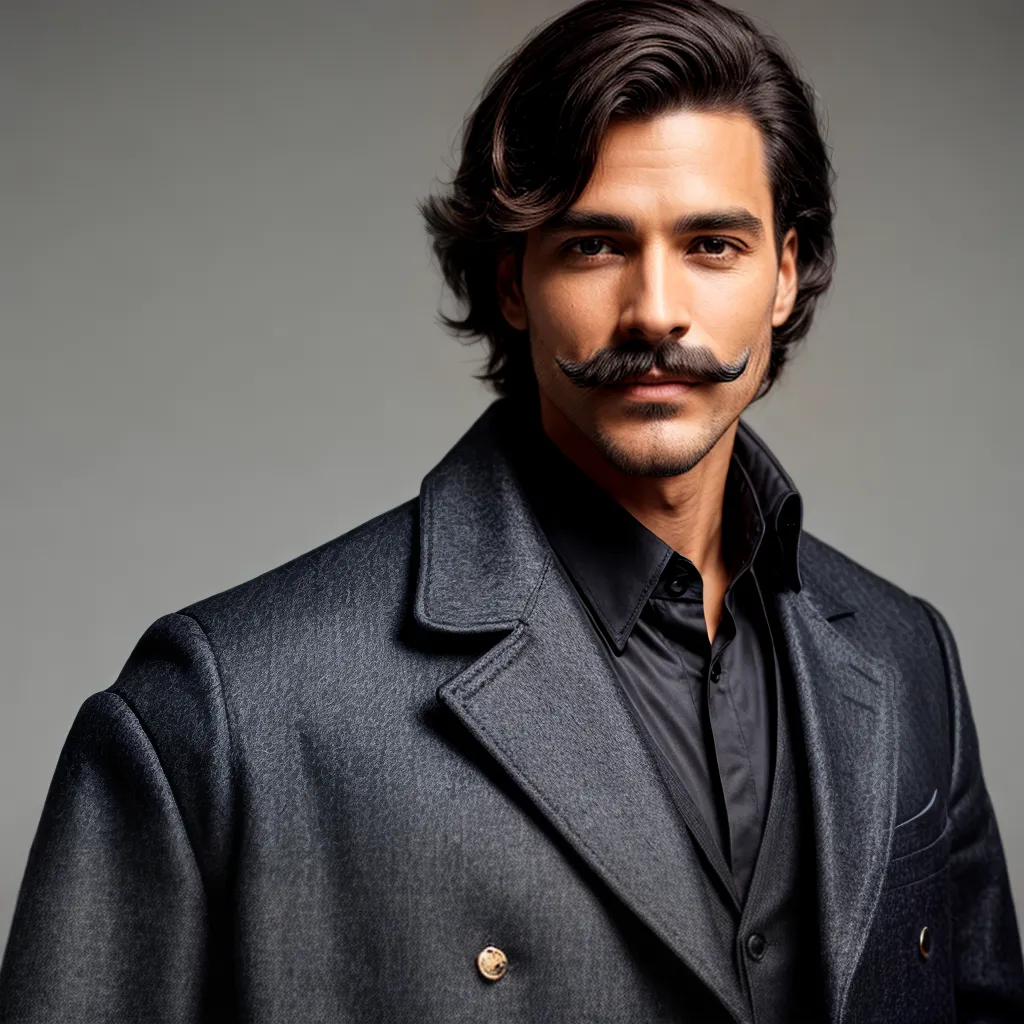homem estiloso bigode tendencia 2023