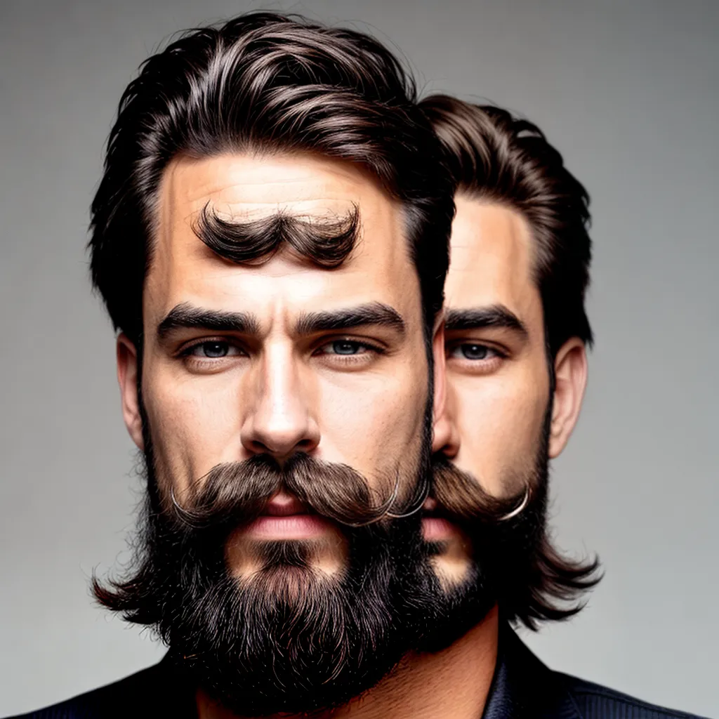 rostos barba estilos bigode Rostos masculinos com diferentes estilos de barba e bigode