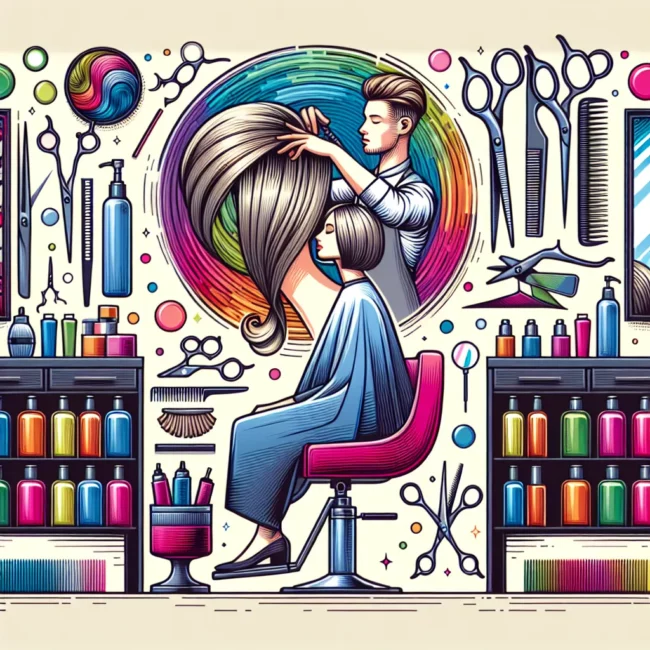 foto salon corte modernidade produtos coloridos foto salon corte modernidade produtos coloridos