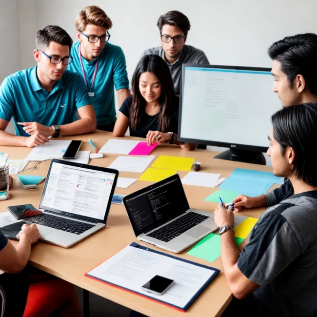 equipe diversa colaboracao desenvolvimento web