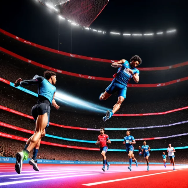 pista futurista atletas tecnologia esportiva pista futurista atletas tecnologia esportiva