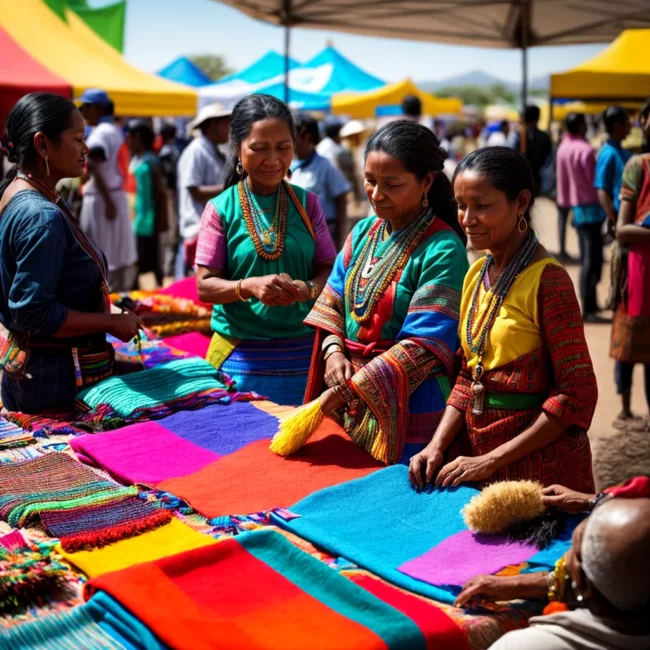 mercado indigena artesanato texteis cultura