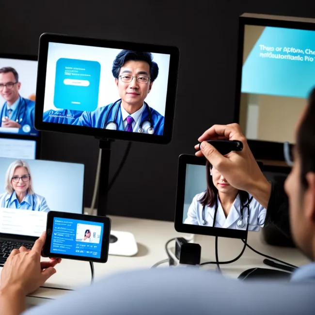 telemedicina revolucao icones saude