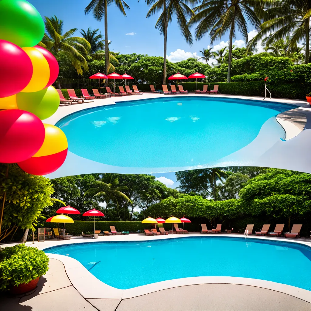 Imagens formatura piscina festa verao cores
